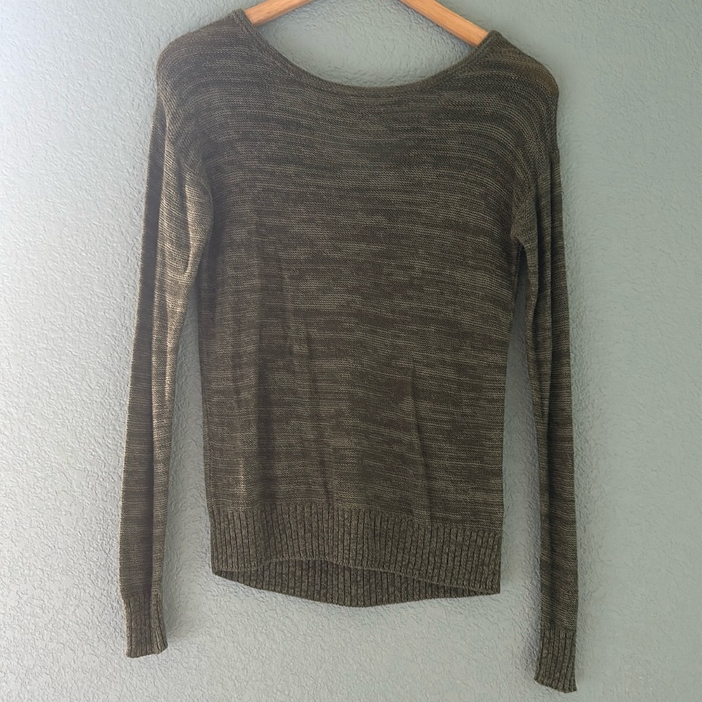 Heather green sweater